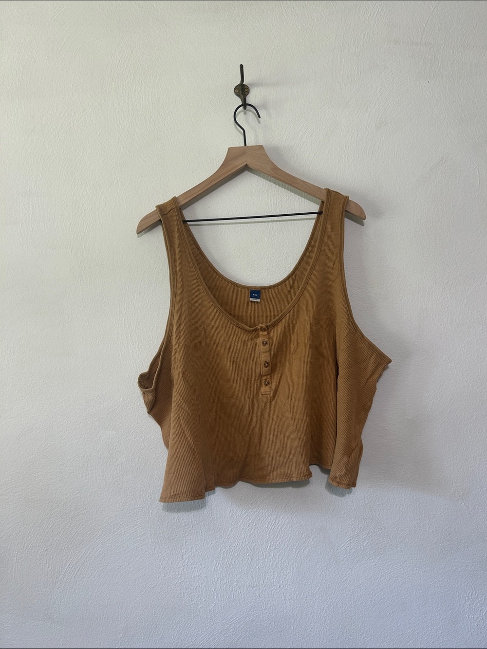 Sleeveless Button-Front Tank Top in Brown Old Navy
